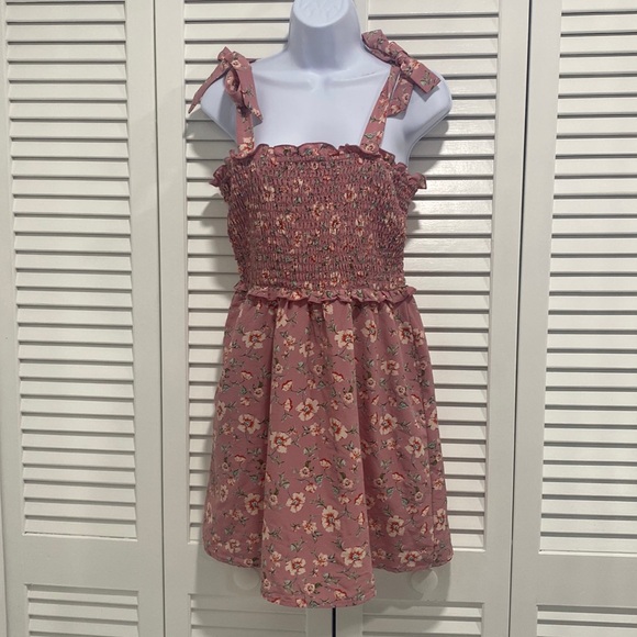 Pink flower sun dress - Picture 1 of 2